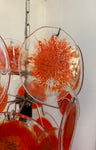 1960s Italian Vistosi Murano Glass Disc Chandelier