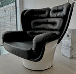 1960s Italian 'Elda' Joe Columbo Swivel Lounge Chair