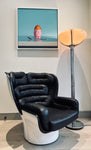 1960s Italian 'Elda' Joe Columbo Swivel Lounge Chair