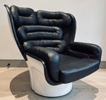 1960s Italian 'Elda' Joe Columbo Swivel Lounge Chair