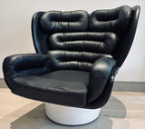 1960s Italian 'Elda' Joe Columbo Swivel Lounge Chair