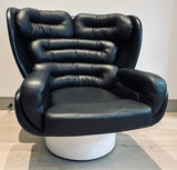 1960s Italian 'Elda' Joe Columbo Swivel Lounge Chair