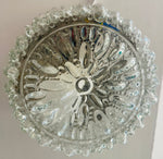 1960s Small German Limberg Glass Flush Mount by Helena Tynell