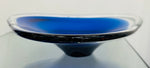 1960s Danish Cobalt Blue & Clear Glass Bowl