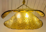 1960s Carlo Nason for Mazzega Brass and Murano Glass Hanging Light