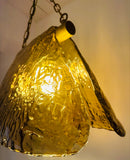 1960s Carlo Nason for Mazzega Brass and Murano Glass Hanging Light