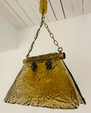 1960s Carlo Nason for Mazzega Brass and Murano Glass Hanging Light