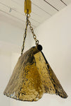 1960s Carlo Nason for Mazzega Brass and Murano Glass Hanging Light