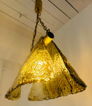 1960s Carlo Nason for Mazzega Brass and Murano Glass Hanging Light