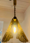 1960s Carlo Nason for Mazzega Brass and Murano Glass Hanging Light