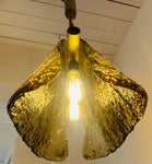 1960s Carlo Nason for Mazzega Brass and Murano Glass Hanging Light