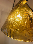 1960s Carlo Nason for Mazzega Brass and Murano Glass Hanging Light