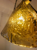 1960s Carlo Nason for Mazzega Brass and Murano Glass Hanging Light