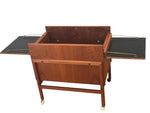 1960s Danish Teak Arrebo Møbler Folding Drinks Cart Trolley