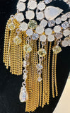1965 Christian Dior Moonstone Decorative Waterfall Brooch