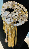 1965 Christian Dior Moonstone Decorative Waterfall Brooch