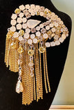 1965 Christian Dior Moonstone Decorative Waterfall Brooch