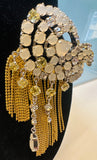 1965 Christian Dior Moonstone Decorative Waterfall Brooch