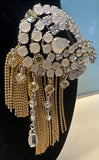 1965 Christian Dior Moonstone Decorative Waterfall Brooch