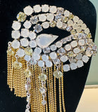 1965 Christian Dior Moonstone Decorative Waterfall Brooch