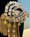 1965 Christian Dior Moonstone Decorative Waterfall Brooch