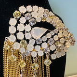 1965 Christian Dior Moonstone Decorative Waterfall Brooch