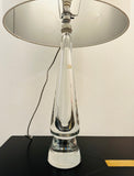 1970s Belgium Clear Glass Table Lamp