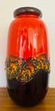 1970s German Fat Lava Ceramic Scheurich Floor Vase