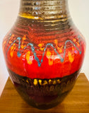 1970s German Silberdistel Fat Lava Ceramic Vase