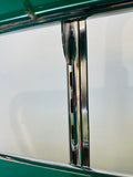 1970s 5-Shelf Tubular Chrome and Green Perspex Shelving Unit