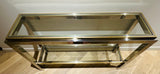 1970s Jean Charles Brass & Chrome Console Table