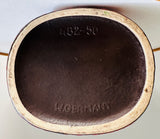 1970s German Fat Lava Scheurich Red Handled Pottery Vase