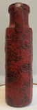 1970s German Fat Lava Scheurich Red Handled Pottery Vase