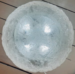 1970s German Glashütte Limburg Frosted Glass Flush Mount