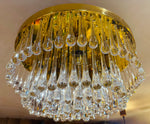 1970s German Murano Glass Tear Drop Flush Mount by Christoph Palme