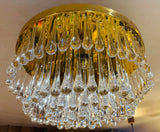 1970s German Murano Glass Tear Drop Flush Mount by Christoph Palme