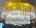 1970s German Murano Glass Tear Drop Flush Mount by Christoph Palme