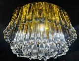 1970s German Murano Glass Tear Drop Flush Mount by Christoph Palme