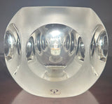 1970s Peill & Putzler Frosted Circular Glass Table Lamp