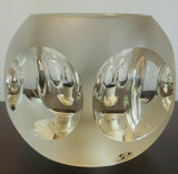1970s Peill & Putzler Frosted Circular Glass Table Lamp
