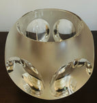 1970s Peill & Putzler Frosted Circular Glass Table Lamp