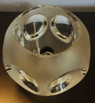 1970s Peill & Putzler Frosted Circular Glass Table Lamp