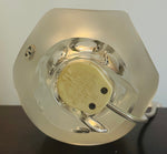 1970s Peill & Putzler Frosted Circular Glass Table Lamp