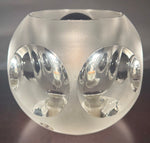 1970s Peill & Putzler Frosted Circular Glass Table Lamp