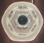 1970s Peill & Putzler Frosted Circular Glass Table Lamp