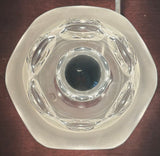 1970s Peill & Putzler Frosted Circular Glass Table Lamp