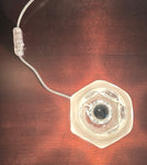 1970s Peill & Putzler Frosted Circular Glass Table Lamp
