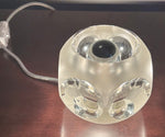 1970s Peill & Putzler Frosted Circular Glass Table Lamp