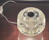 1970s Peill & Putzler Frosted Circular Glass Table Lamp