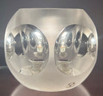 1970s Peill & Putzler Frosted Circular Glass Table Lamp